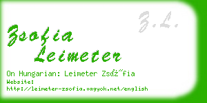 zsofia leimeter business card